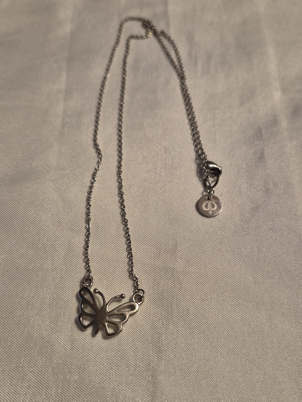 Delicate Silver Butterfly Necklace for Women